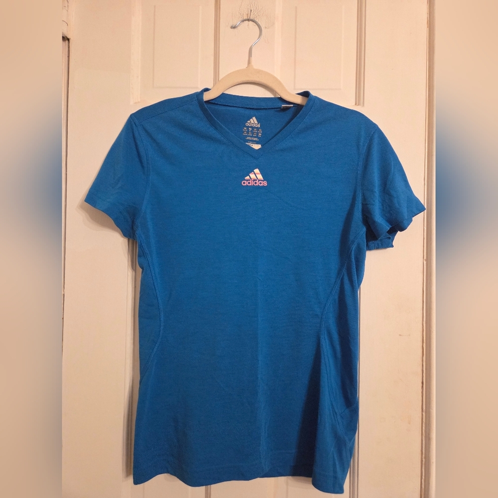 Adidas Dark Blue V-Neck with Logo
